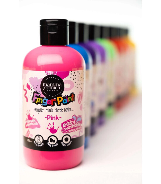 Mammacomicadough Yıkanabilir Parmak Boyası (250 ml) // Pastel Mor