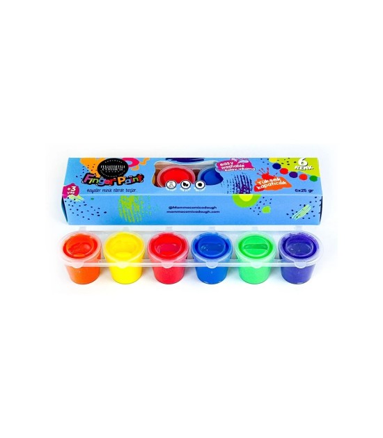 Mammacomicadough Yıkanabilir Parmak Boyası (25 ml) // 6 Renk