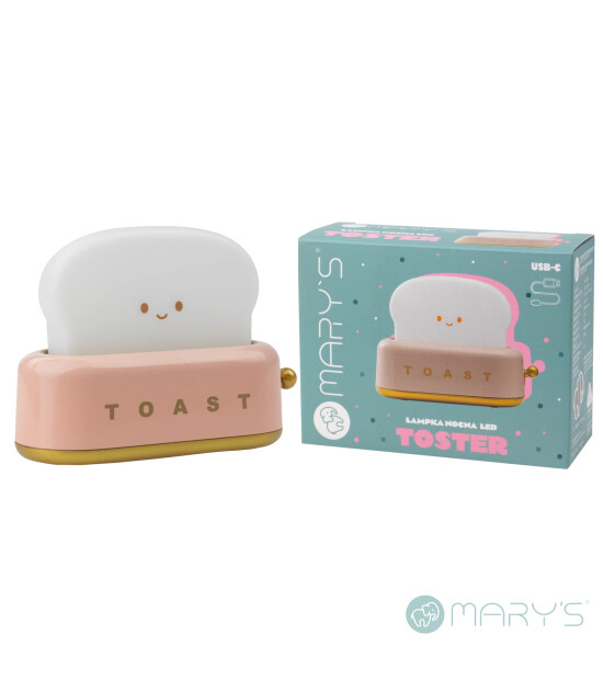 Mary's Led Gece Lambası // Toaster (Pembe)
