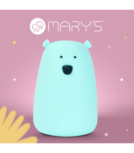 Mary's Led Gece Lambası // Teddy Bear (Mavi)
