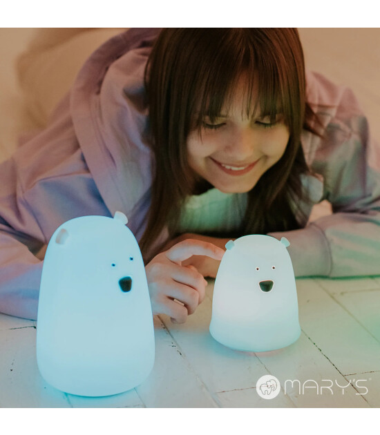 Mary's Led Gece Lambası // Teddy Bear (Mavi)
