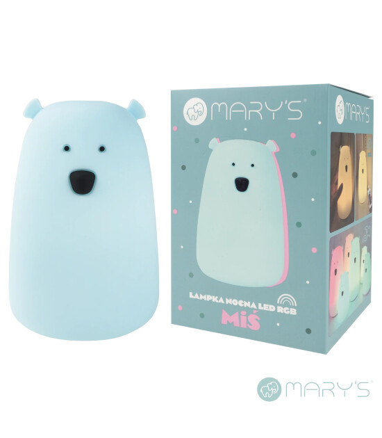 Mary's Led Gece Lambası // Teddy Bear (Mavi)