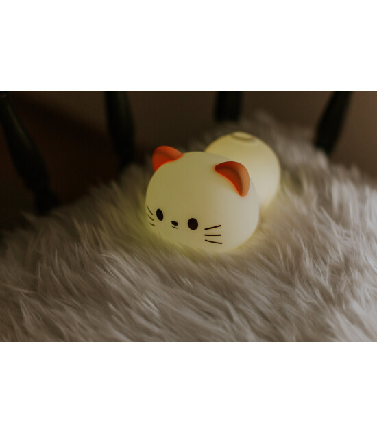 Mary's RGB Led Gece Lambası ve &Ccedil;alar Saat // Sweet Kitty