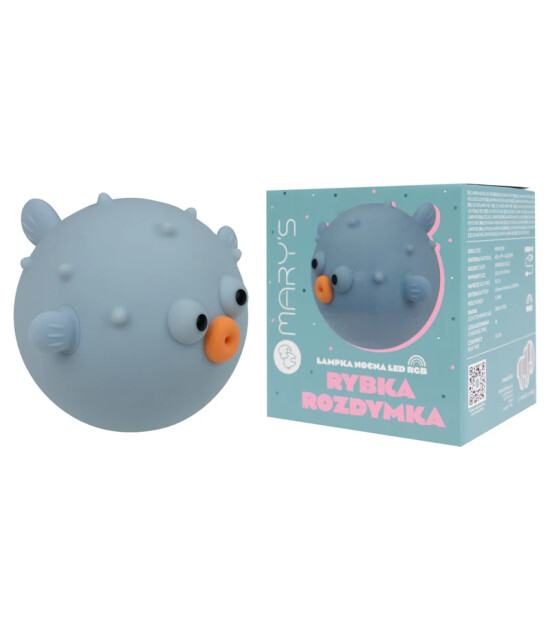 Mary's Led Gece Lambası // Puffer Fish (Mavi)