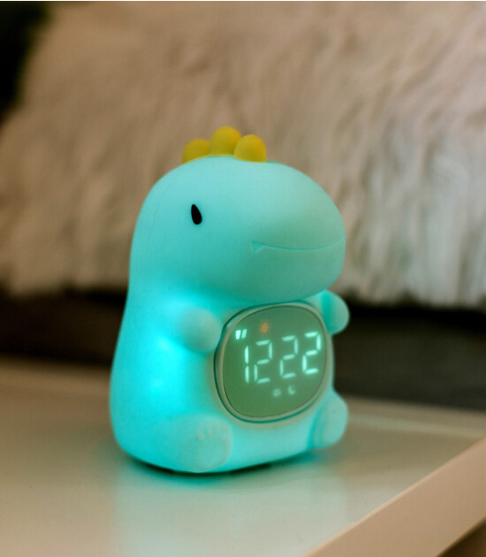 Mary's RGB LED Gece Lambası ve &Ccedil;alar Saat // Dino