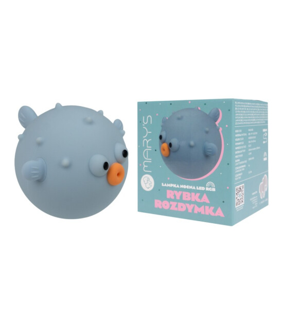 Mary's Led Gece Lambası // Puffer Fish (Mavi)
