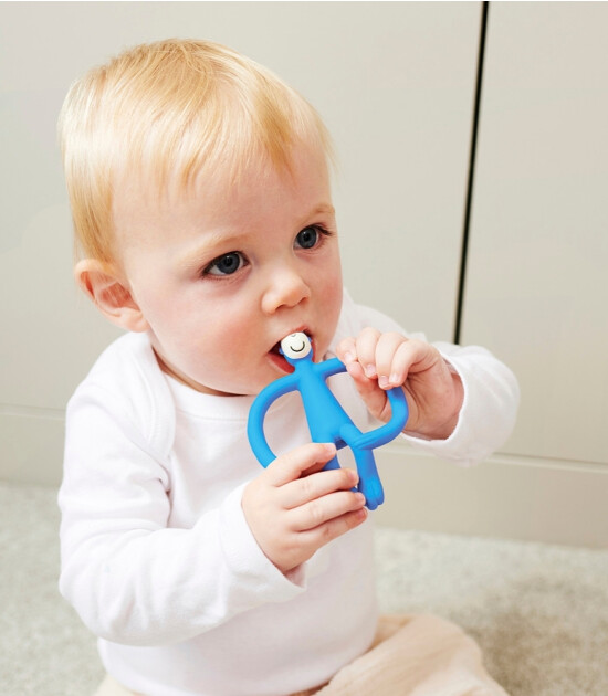 Matchstick Monkey Silikon Diş Kaşıyıcı // Mavi