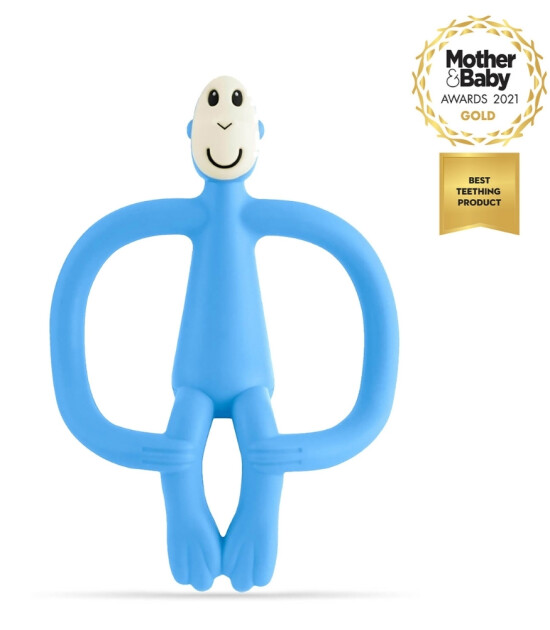 Matchstick Monkey Silikon Diş Kaşıyıcı // A&ccedil;ık Mavi