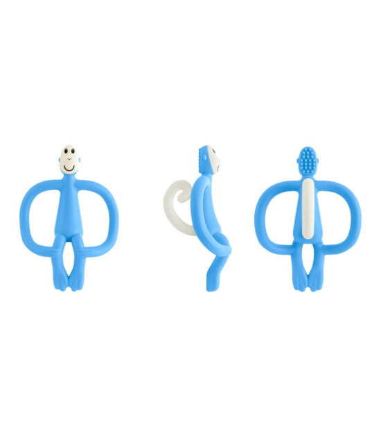 Matchstick Monkey Silikon Diş Kaşıyıcı // A&ccedil;ık Mavi