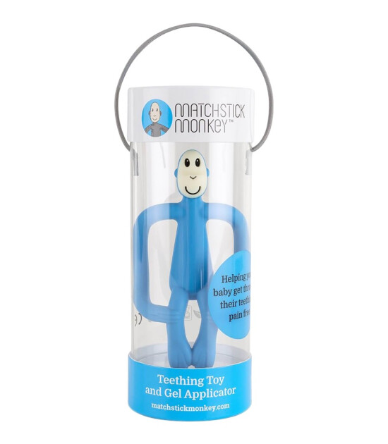 Matchstick Monkey Silikon Diş Kaşıyıcı // A&ccedil;ık Mavi