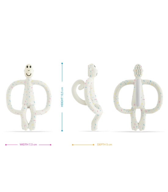 Matchstick Monkey Silikon Diş Kaşıyıcı // Konfeti