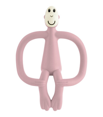 Matchstick Monkey Silikon Diş Kaşıyıcı // A&ccedil;ık Pembe