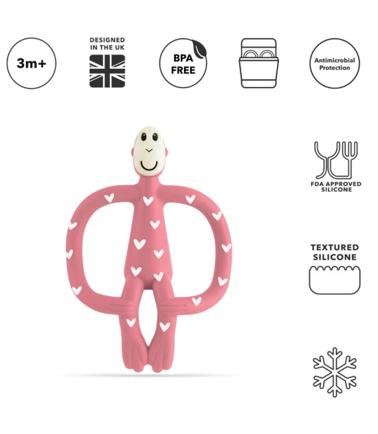 Matchstick Monkey Silikon Diş Kaşıyıcı // Heart