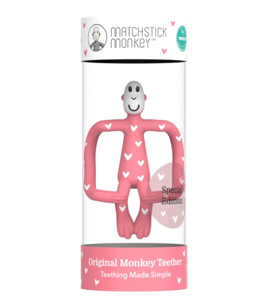 Matchstick Monkey Silikon Diş Kaşıyıcı // Heart