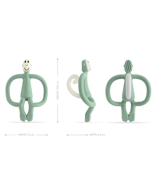 Matchstick Monkey Silikon Diş Kaşıyıcı // Mint Yeşil