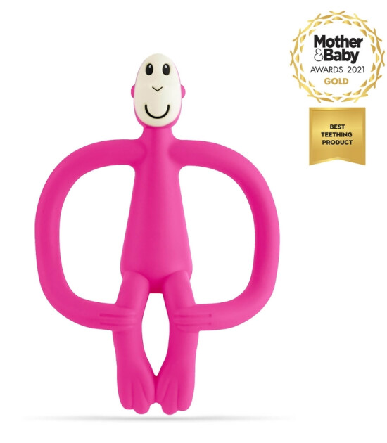 Matchstick Monkey Silikon Diş Kaşıyıcı // Pembe