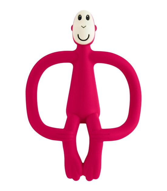 Matchstick Monkey Silikon Diş Kaşıyıcı // Kırmızı