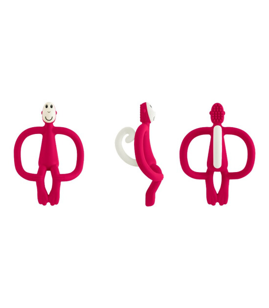 Matchstick Monkey Silikon Diş Kaşıyıcı // Kırmızı
