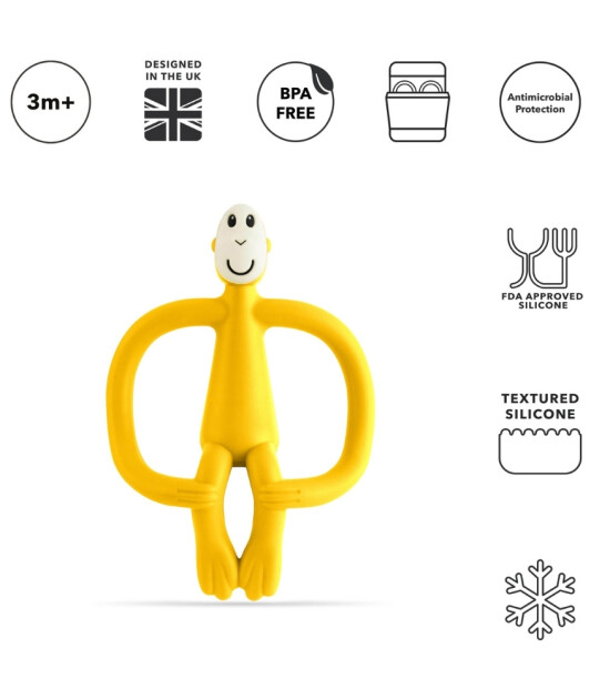 Matchstick Monkey Silikon Diş Kaşıyıcı // Sarı