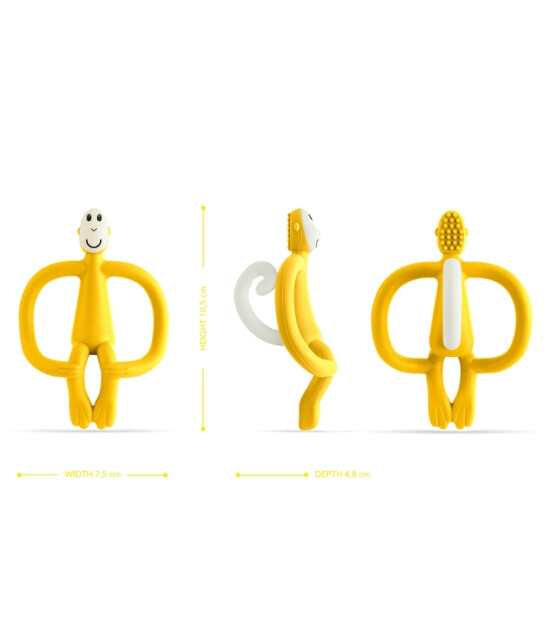 Matchstick Monkey Silikon Diş Kaşıyıcı // Sarı
