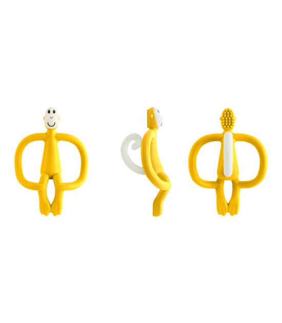 Matchstick Monkey Silikon Diş Kaşıyıcı // Sarı