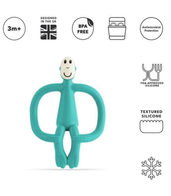 Matchstick Monkey Silikon Diş Kaşıyıcı // Yeşil