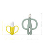 Matchstick Monkey Banana Silikon Diş Kaşıyıcı Hediye Seti // Mint Yeşili
