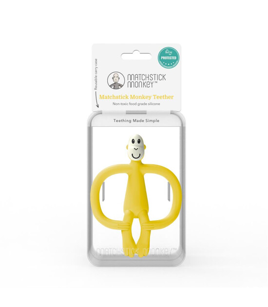 Matchstick Monkey Silikon Diş Kaşıyıcı // Sarı