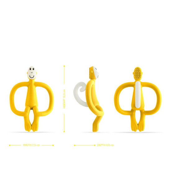 Matchstick Monkey Silikon Diş Kaşıyıcı // Sarı