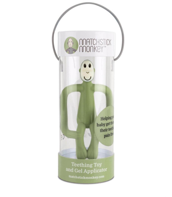 Matchstick Monkey Silikon Diş Kaşıyıcı // Yeşil