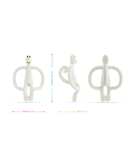 Matchstick Monkey Silikon Diş Kaşıyıcı // Konfeti