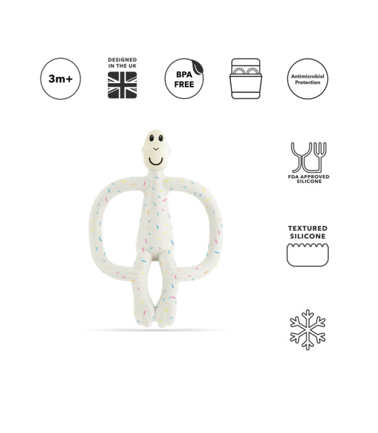 Matchstick Monkey Silikon Diş Kaşıyıcı // Konfeti