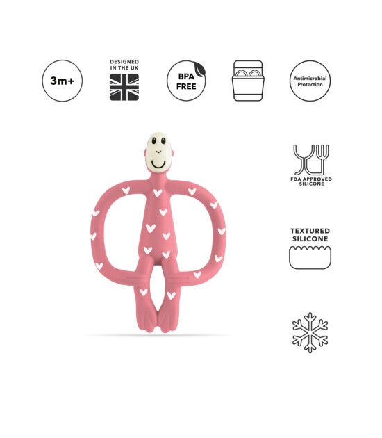 Matchstick Monkey Silikon Diş Kaşıyıcı // Heart