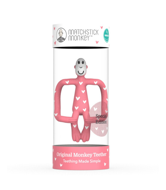 Matchstick Monkey Silikon Diş Kaşıyıcı // Heart