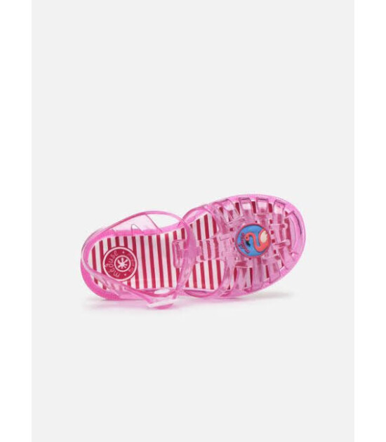 Meduse SunPatch Çocuk Sandalet // Pailette Rose - Şeffaf Pembe