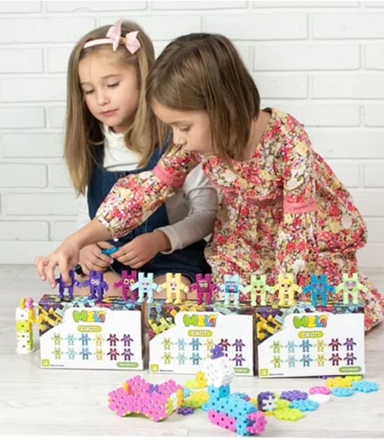 Meli Toys Blok Oyuncak // Emoti Rainbow (12 Parça)