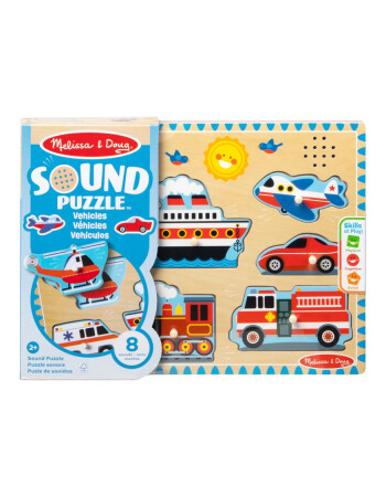 Melissa & Doug Ahşap Sesli Yapboz // Ara&ccedil;lar - Vehicles