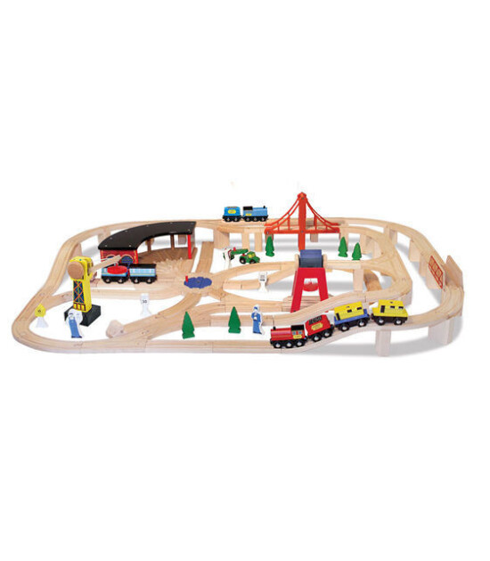 Melissa & Doug Ahşap Tren ve Ray Seti