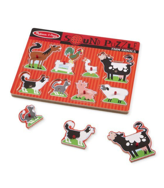 Melissa & Doug Ahşap Sesli Yapboz // Çiftlik Hayvanları