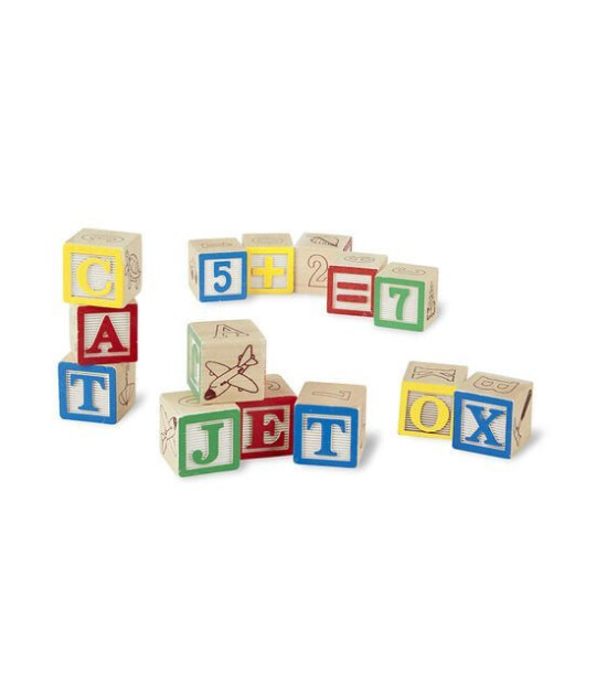 Melissa & Doug Ahşap Blok Seti // ABC ve 123