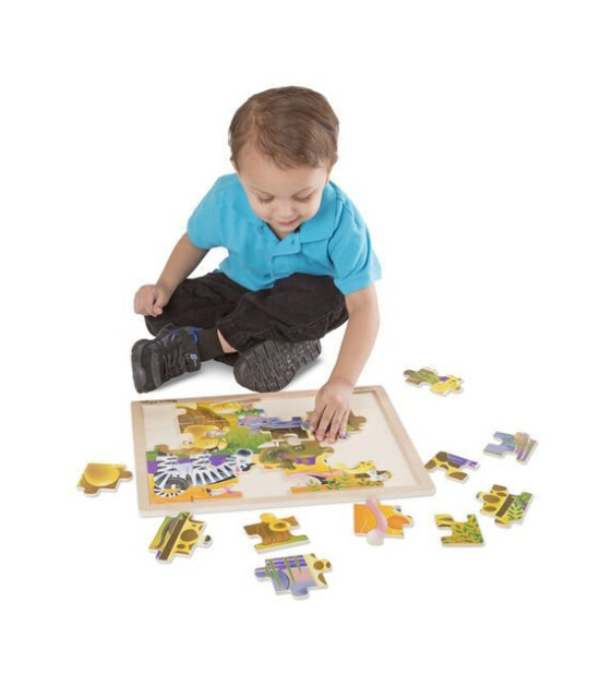 Melissa & Doug Ahşap Puzzle // Safari (24 Parça)