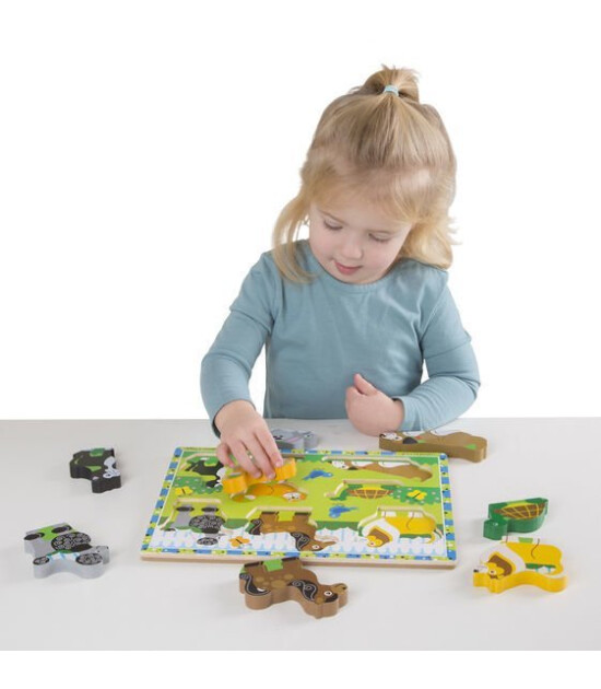 Melissa & Doug Ahşap Tombul Yapboz // Evcil Hayvanlar