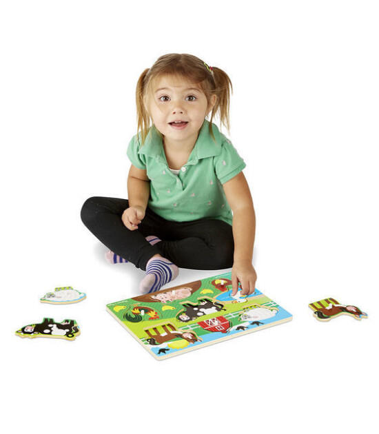 Melissa & Doug Ahşap Tutmalı Yapboz // Çiftlik