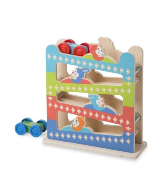 Melissa & Doug Ahşap Araç Rampa Kulesi - Zilli Kaydırma