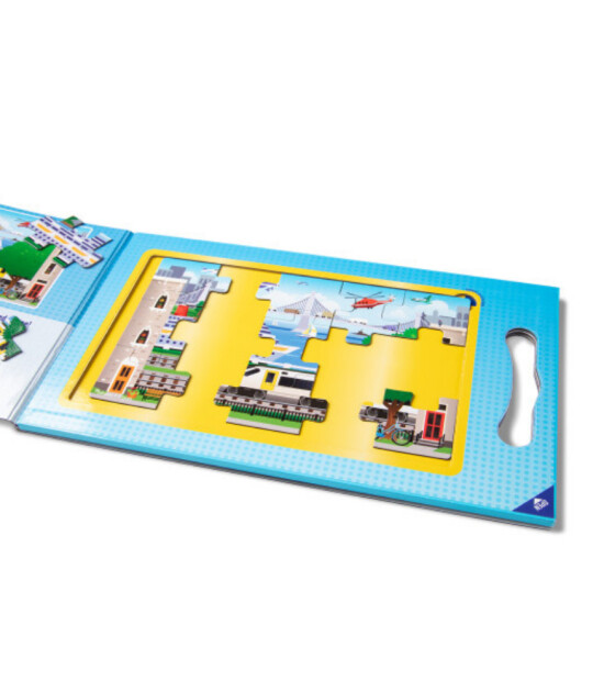 Melissa & Doug Mıknatıslı Yapboz Seti (2 Adet) // Araçlar (15 Parça)