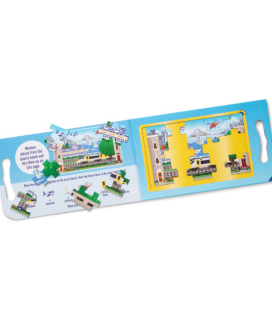 Melissa & Doug Mıknatıslı Yapboz Seti (2 Adet) // Araçlar (15 Parça)