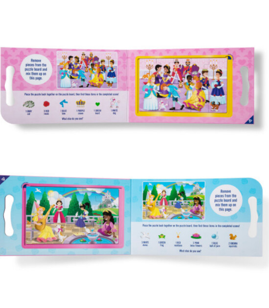 Melissa & Doug Mıknatıslı Yapboz Seti (2 Adet) // Prenses (15 Parça)