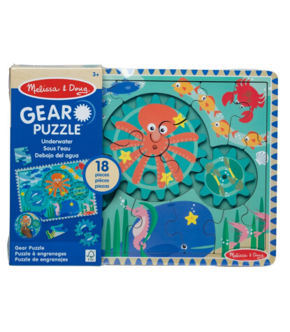 Melissa & Doug Ahşap Dişli Yapboz (18 Parça) // Denizaltı