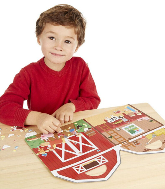 Melissa & Doug Kabartmalı Tak Çıkart Çıkartma Seti // Çiftlik