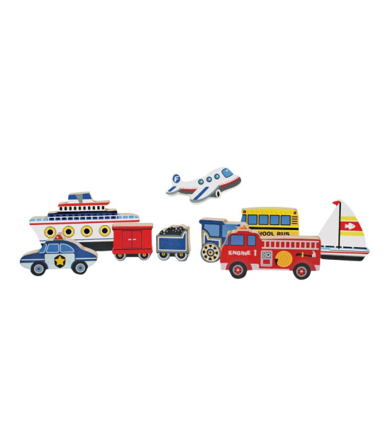 Melissa & Doug Ahşap Tombul Yapboz // Ara&ccedil;lar (9 Par&ccedil;a)